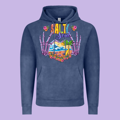 Salty Soul Vintage Hoodie Designed By Nancycooperartshop