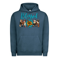 Pigment Midnight Navy blessed mom Urban Hoodie - Artiststas