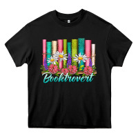 Black booktrovert Heavy Core Tee - NancyCooperArtShop
