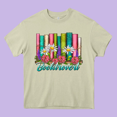 Booktrovert Heavy Core Tee Designed By Nancycooperartshop