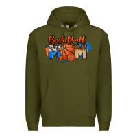 Army Green basketball mom Premium Hoodie - FaDigitalArtStudio