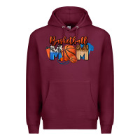 Burgundy basketball mom Premium Hoodie - FaDigitalArtStudio