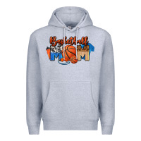 Heather Grey basketball mom Premium Hoodie - FaDigitalArtStudio