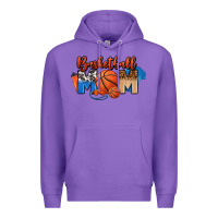 Purple basketball mom Premium Hoodie - FaDigitalArtStudio