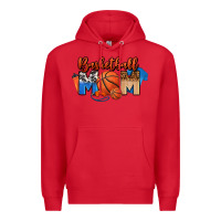 Red basketball mom Premium Hoodie - FaDigitalArtStudio