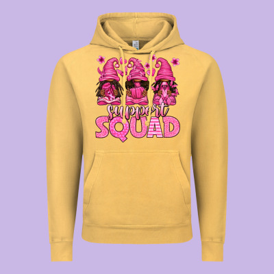 Breast Cancer Afro Gnomies Support Squad Vintage Hoodie Designed By Texasbilliewilder