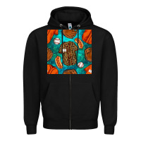 Black baseball leopard uniform and hotdog with gemstone seamless pattern Zipper Hoodie - BundleAndBundleShop