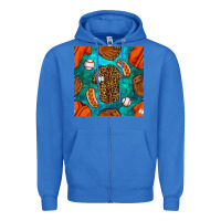 True Royal baseball leopard uniform and hotdog with gemstone seamless pattern Zipper Hoodie - BundleAndBundleShop