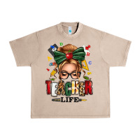 French Oak teacher life blonde caucassian messy bun Urban Heavy Tee - texasbilliewilder