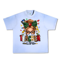 Grape Ice teacher life blonde caucassian messy bun Urban Heavy Tee - texasbilliewilder