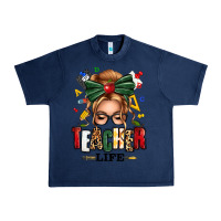 Navy teacher life blonde caucassian messy bun Urban Heavy Tee - texasbilliewilder