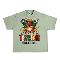 Oil Green teacher life blonde caucassian messy bun Urban Heavy Tee - texasbilliewilder