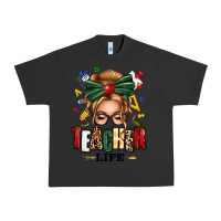 Pigment Black teacher life blonde caucassian messy bun Urban Heavy Tee - texasbilliewilder