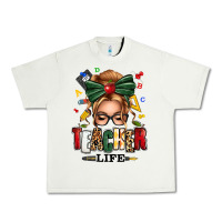 Pistachio teacher life blonde caucassian messy bun Urban Heavy Tee - texasbilliewilder