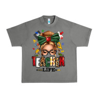 Tornado teacher life blonde caucassian messy bun Urban Heavy Tee - texasbilliewilder