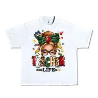 White teacher life blonde caucassian messy bun Urban Heavy Tee - texasbilliewilder