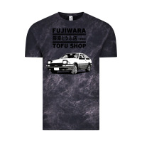 Cloud Black initial d fujiwara tofu shop ae86 manga Vintage Tee - lanVoArt