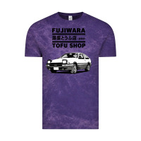 Cloud Purple initial d fujiwara tofu shop ae86 manga Vintage Tee - lanVoArt