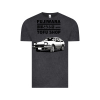 Vintage Black initial d fujiwara tofu shop ae86 manga Vintage Tee - lanVoArt