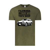 Vintage Olive initial d fujiwara tofu shop ae86 manga Vintage Tee - lanVoArt