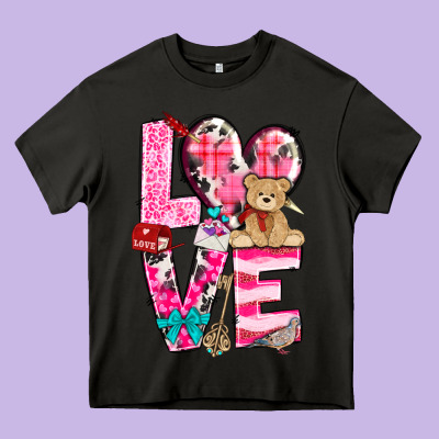 Love Valentines Day Heavy Core Tee Designed By Nancycooperartshop