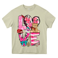 Mossy love valentines day Heavy Core Tee - NancyCooperArtShop
