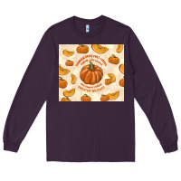 Plum pumpkin spice fall leaves Long Sleeve Tee - TumblerDesignByShophia