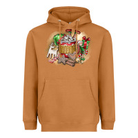 Meerkat Christmas Elf Heavyweight Hoodie - CowhideDigitalArt