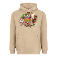 Mushroom Christmas Elf Heavyweight Hoodie - CowhideDigitalArt