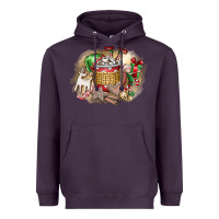 Plum Christmas Elf Heavyweight Hoodie - CowhideDigitalArt