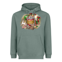 Sage Christmas Elf Heavyweight Hoodie - CowhideDigitalArt