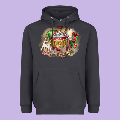 Christmas Elf Heavyweight Hoodie Designed By Cowhidedigitalart