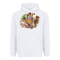 White Christmas Elf Heavyweight Hoodie - CowhideDigitalArt