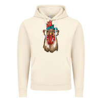 Vintage Artic chicken with bandana and leopard Vintage Hoodie - texasbilliewilder