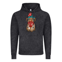 Vintage Black chicken with bandana and leopard Vintage Hoodie - texasbilliewilder