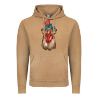 Vintage Camel chicken with bandana and leopard Vintage Hoodie - texasbilliewilder