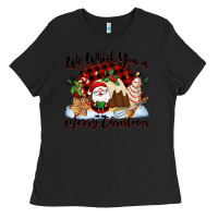 Black We whisk you a Merry Christmas Ladies Tee - NancyCooperArtShop