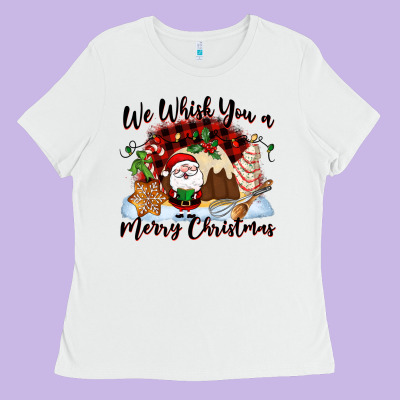 We Whisk You A Merry Christmas Ladies Tee Designed By Nancycooperartshop