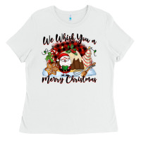 White We whisk you a Merry Christmas Ladies Tee - NancyCooperArtShop