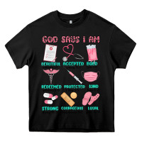 Black god says i am nurse Heavy Core Tee - MaliasSmallBusiness