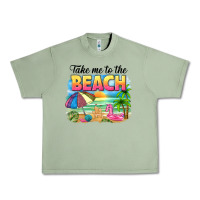 Oil Green take me to the beach Urban Heavy Tee - NancyCooperArtShop
