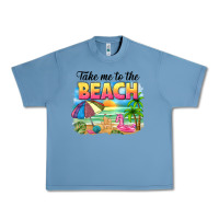 Pebble Blue take me to the beach Urban Heavy Tee - NancyCooperArtShop