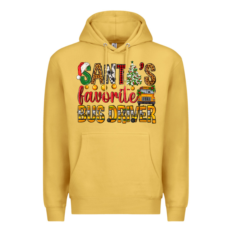 Santa's Favorite Bus Driver Premium Hoodie by BundleAndBundleShop | Teevron