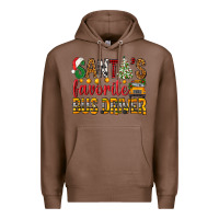 Chestnut Santa's Favorite Bus Driver Premium Hoodie - BundleAndBundleShop