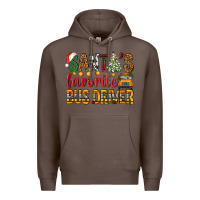 Coffee Santa's Favorite Bus Driver Premium Hoodie - BundleAndBundleShop