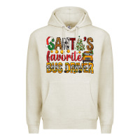 Oatmeal Heather Santa's Favorite Bus Driver Premium Hoodie - BundleAndBundleShop