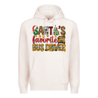 Pale Pink Santa's Favorite Bus Driver Premium Hoodie - BundleAndBundleShop