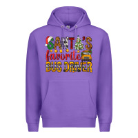 Purple Santa's Favorite Bus Driver Premium Hoodie - BundleAndBundleShop