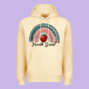 Fourth Grade Rainbow Premium Hoodie Designed By Ranaportraitstore