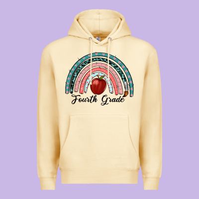 Fourth Grade Rainbow Premium Hoodie Designed By Ranaportraitstore